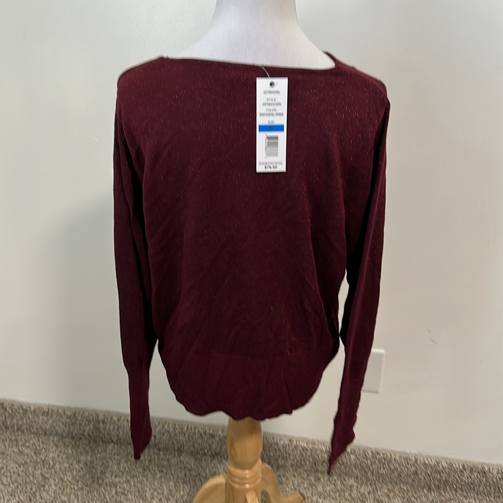 📷 NWT Joseph A Metallic Lightweight Sweater - Picture 3 of 5